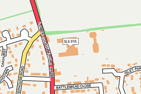 SL6 8YA map - OS OpenMap – Local (Ordnance Survey)