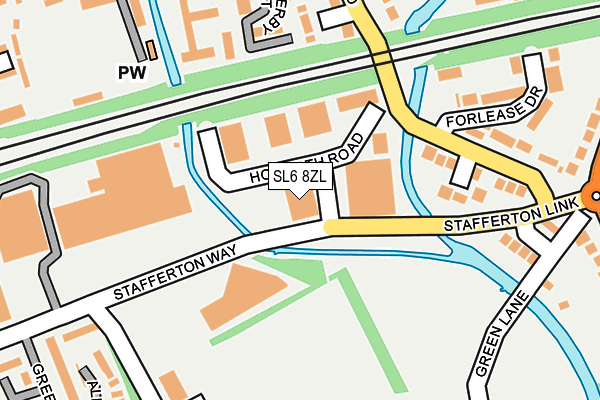 SL6 8ZL map - OS OpenMap – Local (Ordnance Survey)