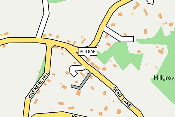 SL6 9AF map - OS OpenMap – Local (Ordnance Survey)