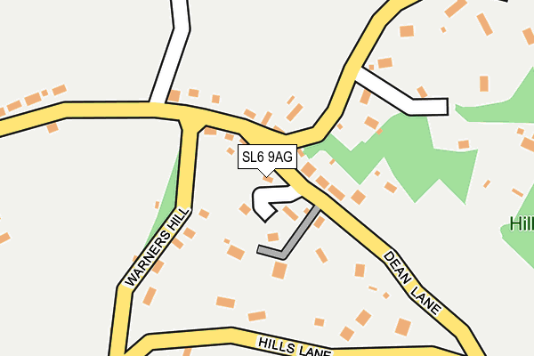 SL6 9AG map - OS OpenMap – Local (Ordnance Survey)