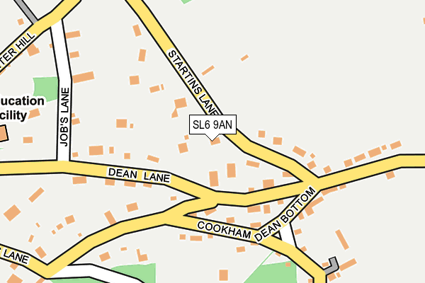 SL6 9AN map - OS OpenMap – Local (Ordnance Survey)