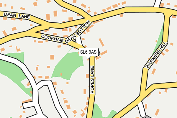 SL6 9AS map - OS OpenMap – Local (Ordnance Survey)