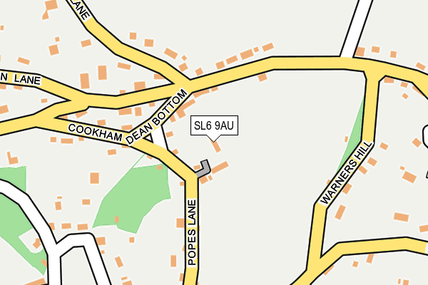 SL6 9AU map - OS OpenMap – Local (Ordnance Survey)