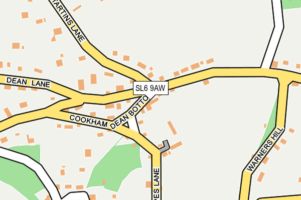 SL6 9AW map - OS OpenMap – Local (Ordnance Survey)