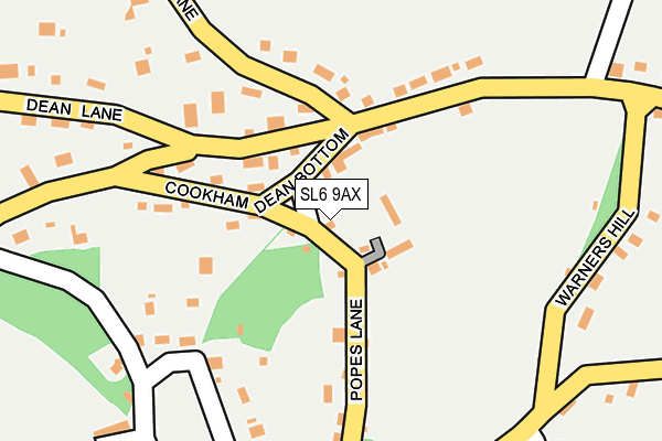 SL6 9AX map - OS OpenMap – Local (Ordnance Survey)
