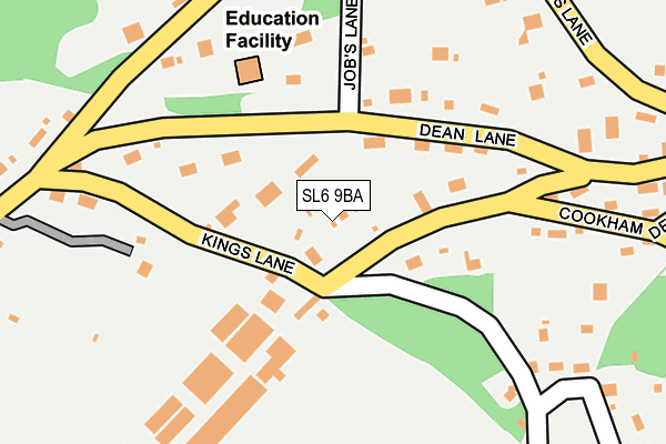 SL6 9BA map - OS OpenMap – Local (Ordnance Survey)