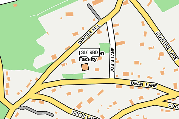 SL6 9BD map - OS OpenMap – Local (Ordnance Survey)