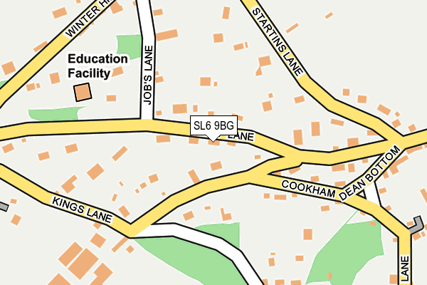 SL6 9BG map - OS OpenMap – Local (Ordnance Survey)