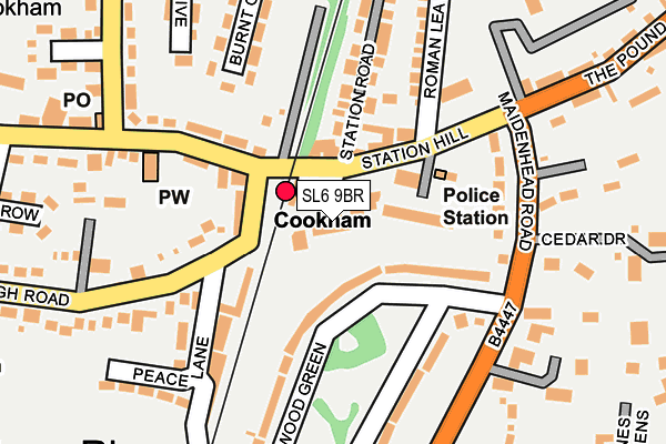 Map of COOKHAM NAILS BAR LIMITED at local scale