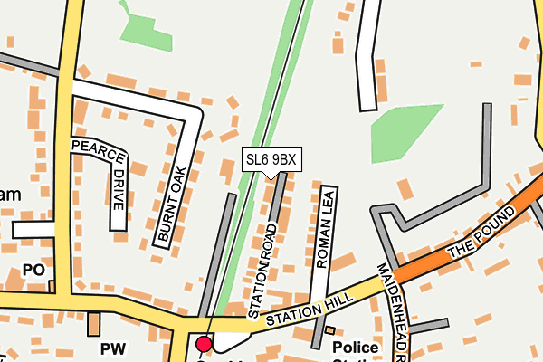 SL6 9BX map - OS OpenMap – Local (Ordnance Survey)