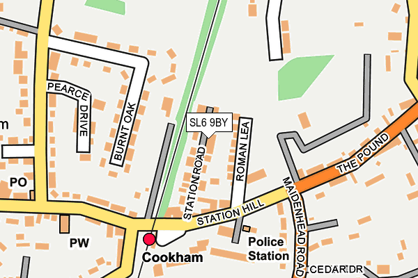 SL6 9BY map - OS OpenMap – Local (Ordnance Survey)