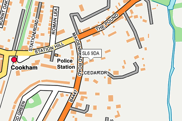 SL6 9DA map - OS OpenMap – Local (Ordnance Survey)