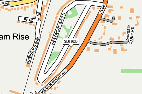 SL6 9DD map - OS OpenMap – Local (Ordnance Survey)