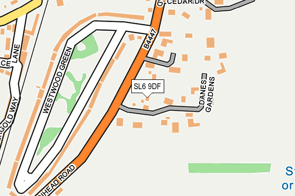 SL6 9DF map - OS OpenMap – Local (Ordnance Survey)