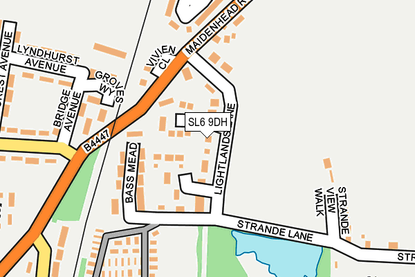 SL6 9DH map - OS OpenMap – Local (Ordnance Survey)