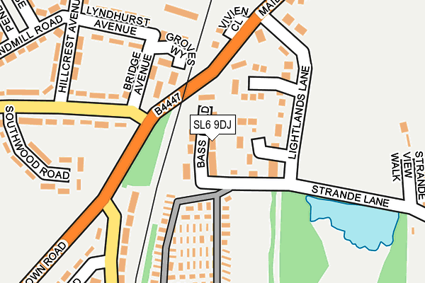 SL6 9DJ map - OS OpenMap – Local (Ordnance Survey)