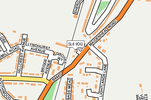 SL6 9DQ map - OS OpenMap – Local (Ordnance Survey)