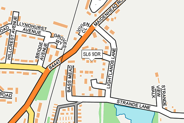 SL6 9DR map - OS OpenMap – Local (Ordnance Survey)