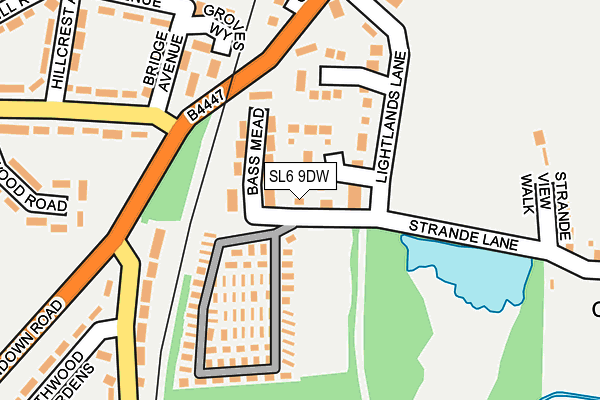 SL6 9DW map - OS OpenMap – Local (Ordnance Survey)