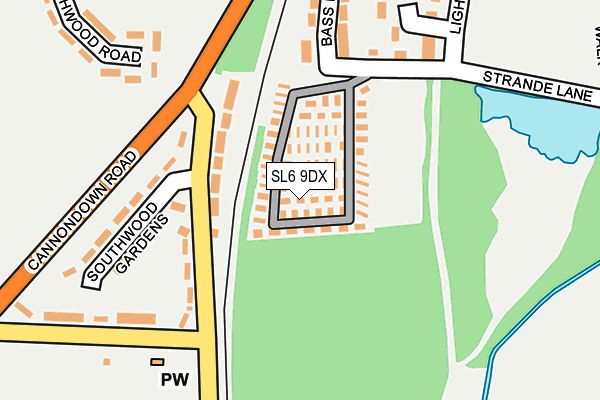 SL6 9DX map - OS OpenMap – Local (Ordnance Survey)