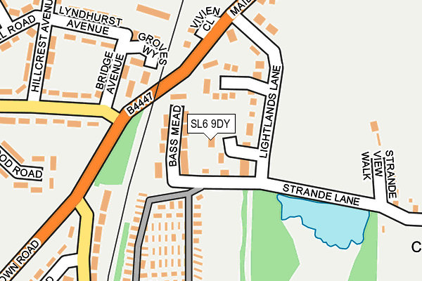 SL6 9DY map - OS OpenMap – Local (Ordnance Survey)