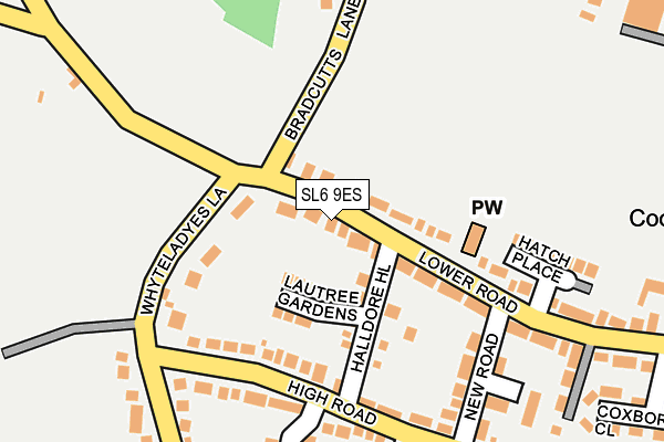 SL6 9ES map - OS OpenMap – Local (Ordnance Survey)