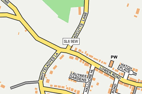 SL6 9EW map - OS OpenMap – Local (Ordnance Survey)