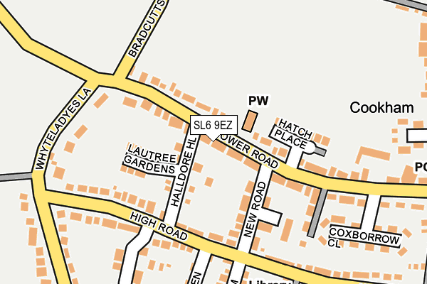 SL6 9EZ map - OS OpenMap – Local (Ordnance Survey)