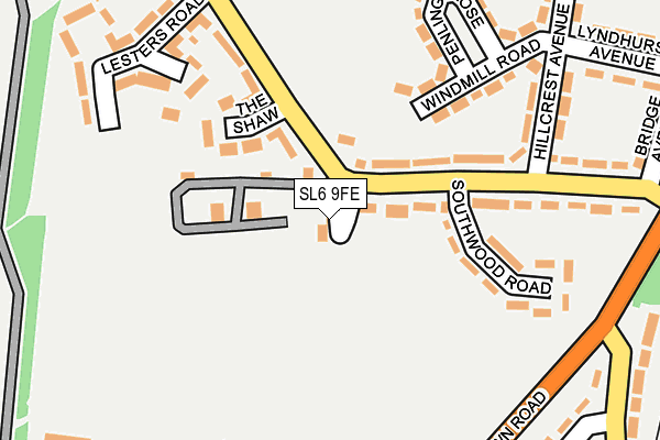 SL6 9FE map - OS OpenMap – Local (Ordnance Survey)