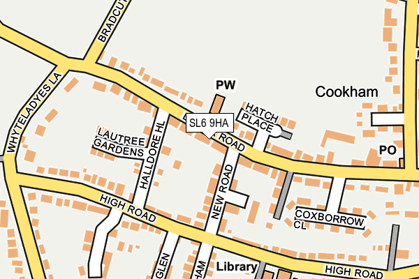 SL6 9HA map - OS OpenMap – Local (Ordnance Survey)