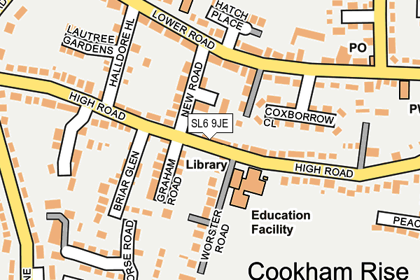 SL6 9JE map - OS OpenMap – Local (Ordnance Survey)