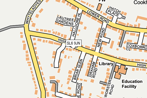 SL6 9JN map - OS OpenMap – Local (Ordnance Survey)