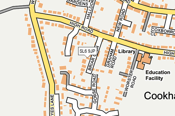 SL6 9JP map - OS OpenMap – Local (Ordnance Survey)