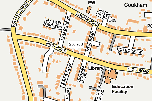 SL6 9JU map - OS OpenMap – Local (Ordnance Survey)
