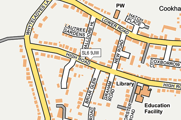 SL6 9JW map - OS OpenMap – Local (Ordnance Survey)