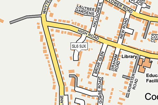 SL6 9JX map - OS OpenMap – Local (Ordnance Survey)