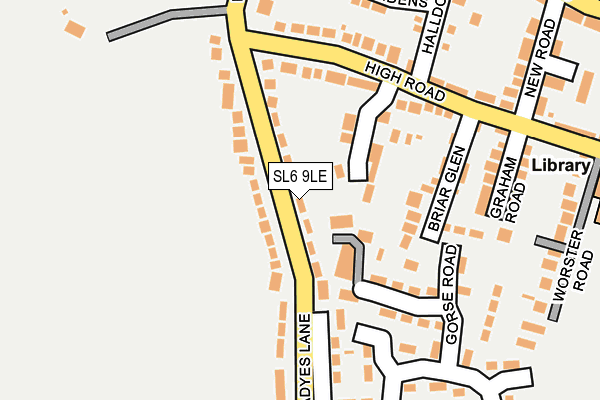 SL6 9LE map - OS OpenMap – Local (Ordnance Survey)