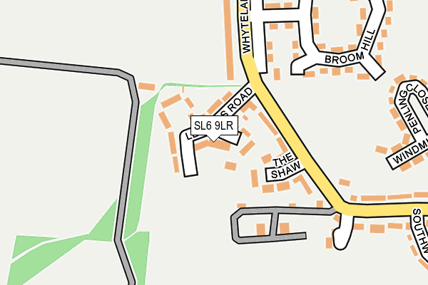 SL6 9LR map - OS OpenMap – Local (Ordnance Survey)