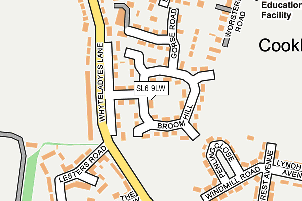 SL6 9LW map - OS OpenMap – Local (Ordnance Survey)
