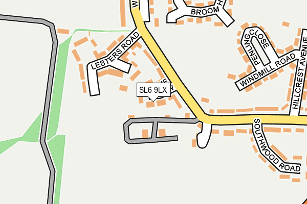 SL6 9LX map - OS OpenMap – Local (Ordnance Survey)