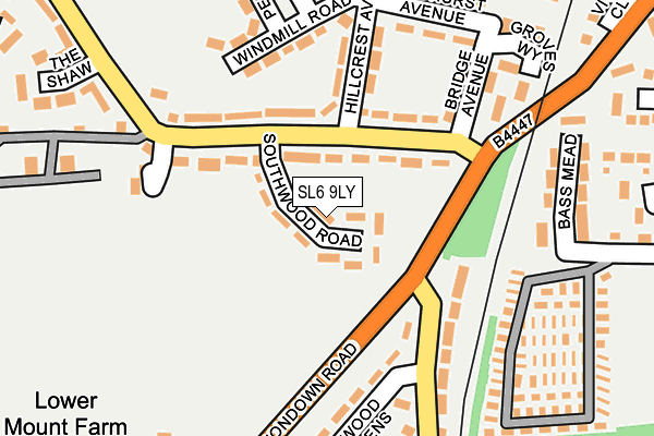 SL6 9LY map - OS OpenMap – Local (Ordnance Survey)