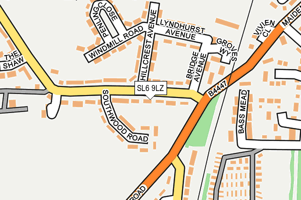 SL6 9LZ map - OS OpenMap – Local (Ordnance Survey)