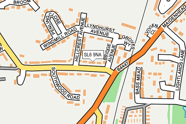 SL6 9NA map - OS OpenMap – Local (Ordnance Survey)