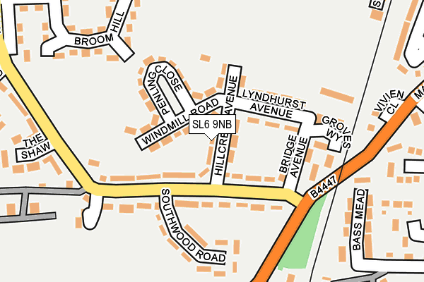 SL6 9NB map - OS OpenMap – Local (Ordnance Survey)