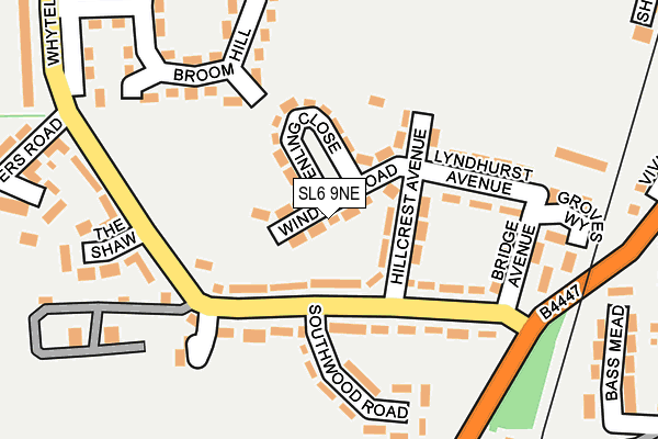 SL6 9NE map - OS OpenMap – Local (Ordnance Survey)