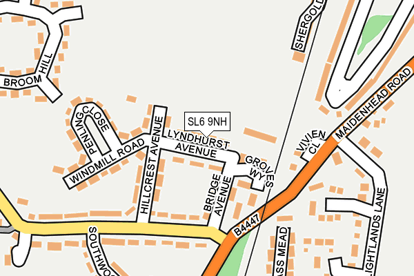 SL6 9NH map - OS OpenMap – Local (Ordnance Survey)
