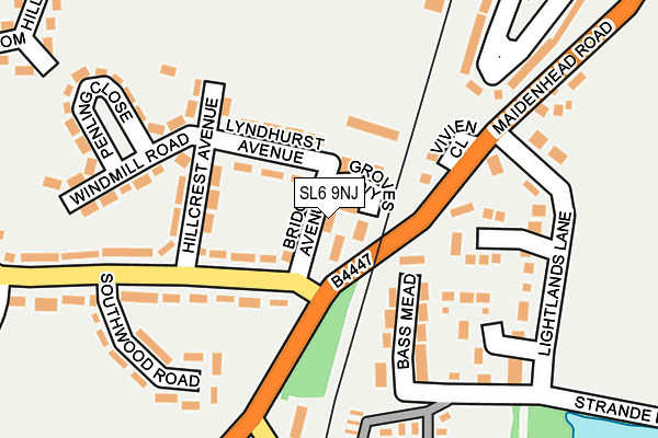 SL6 9NJ map - OS OpenMap – Local (Ordnance Survey)