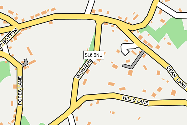 SL6 9NU map - OS OpenMap – Local (Ordnance Survey)