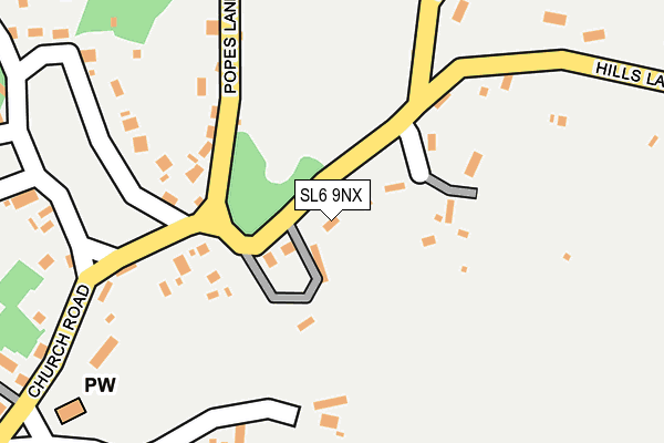 SL6 9NX map - OS OpenMap – Local (Ordnance Survey)