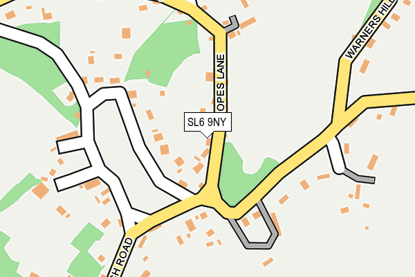 SL6 9NY map - OS OpenMap – Local (Ordnance Survey)
